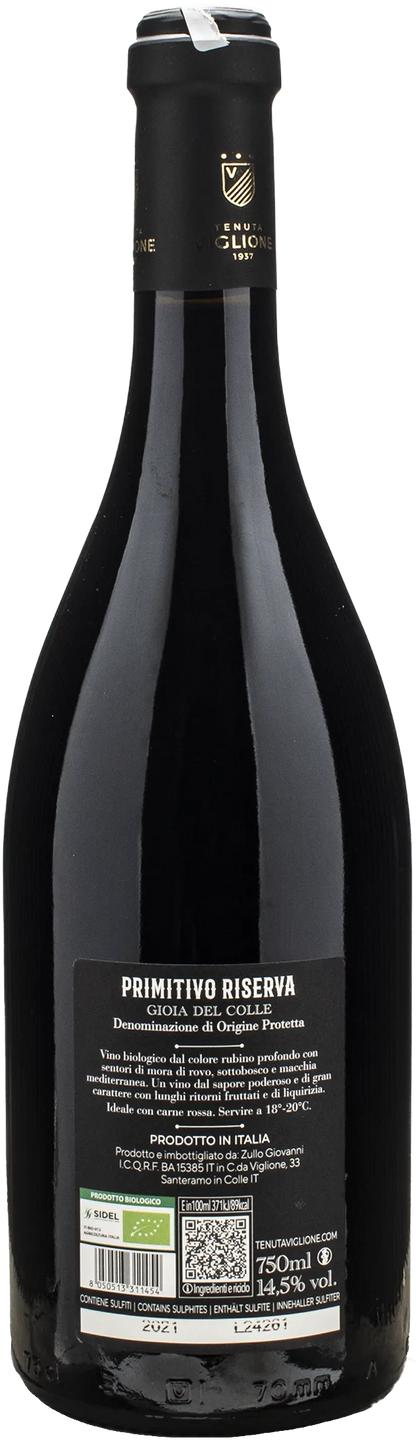Tenuta Viglione Primitivo Gioia del Colle Marpione Riserva 2021