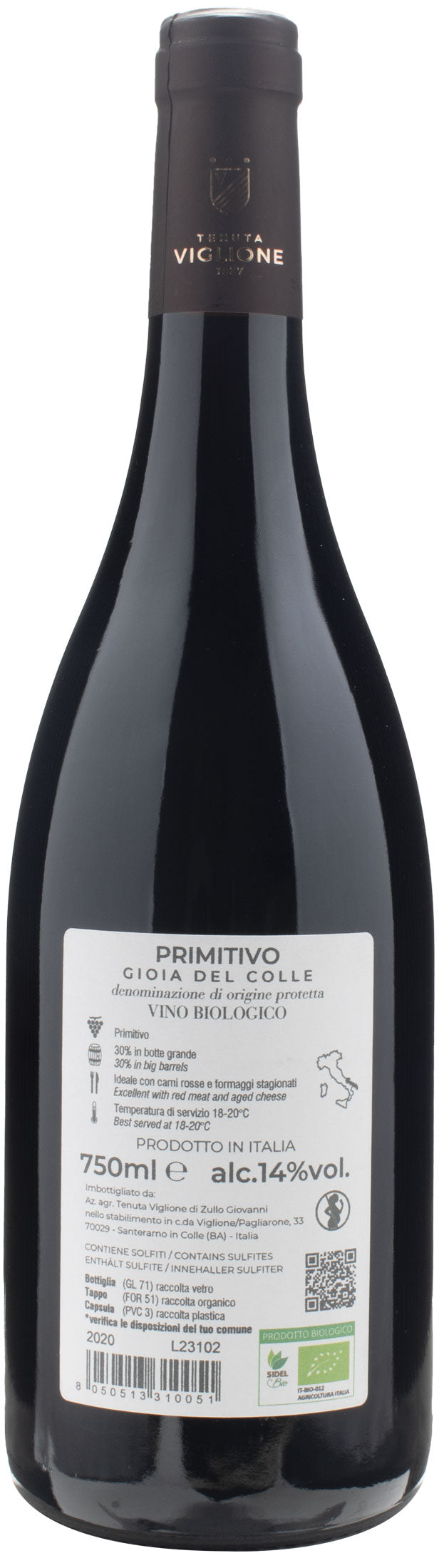 Tenuta Viglione Primitivo Gioia del Colle Sellato 2020