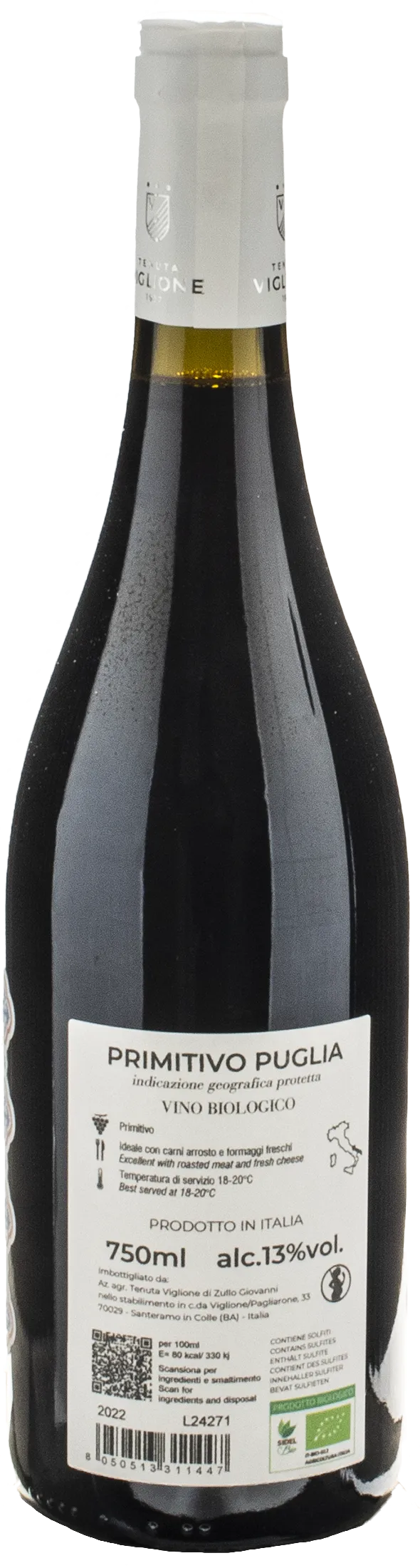 Tenuta Viglione Primitivo Maioliche 2022