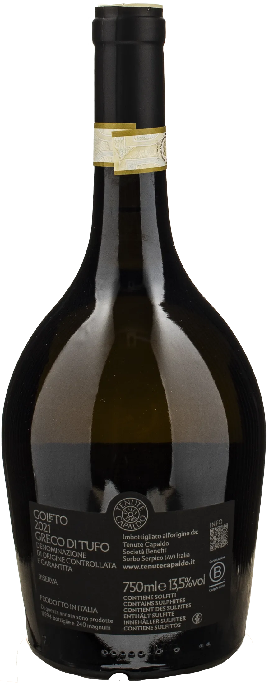 Tenute Capaldo Greco di Tufo Goleto Riserva 2021