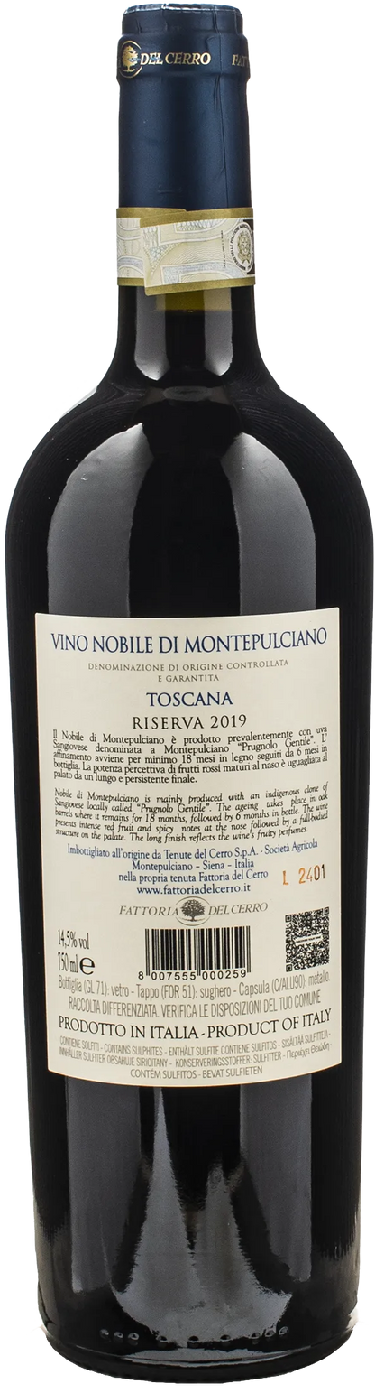 Fattoria del Cerro Nobile di Montepulciano Riserva 2019