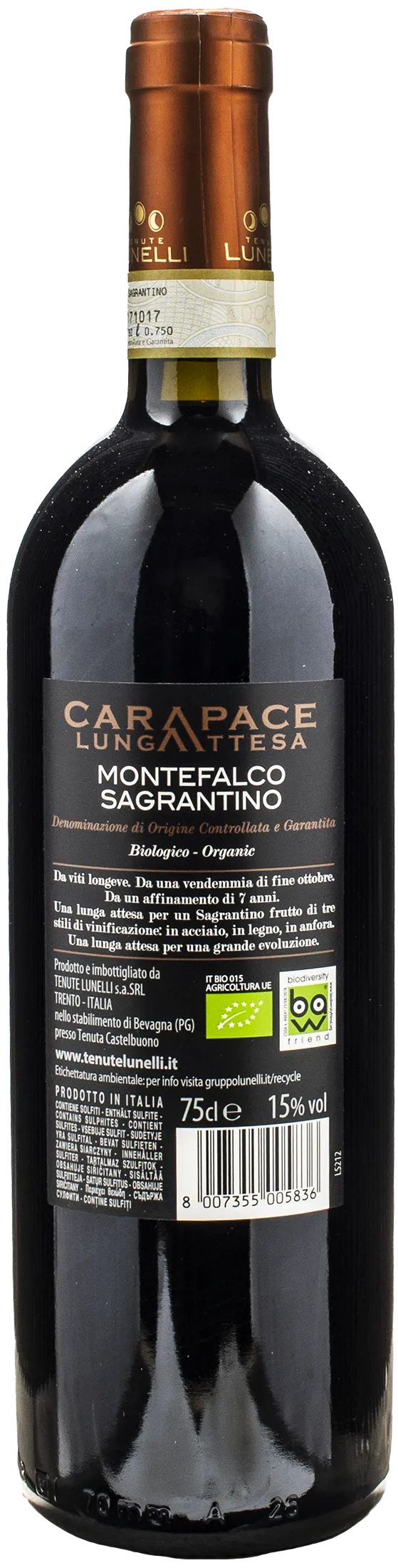 Tenute Lunelli Castelbuono Carapace Lunga Attesa Montefalco Sagrantino 2017