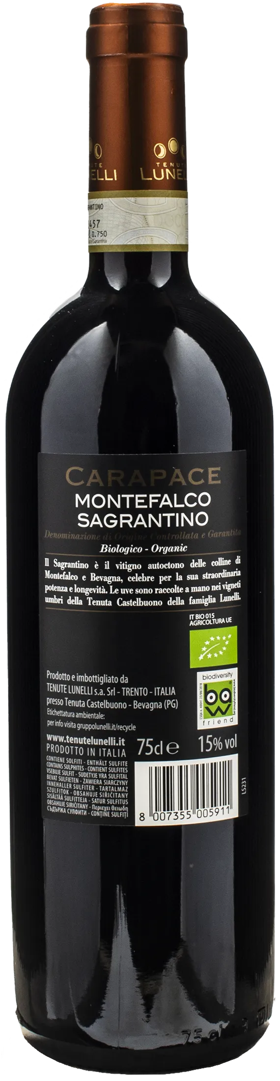 Tenute Lunelli Castelbuono Montefalco Sagrantino Carapace 2019
