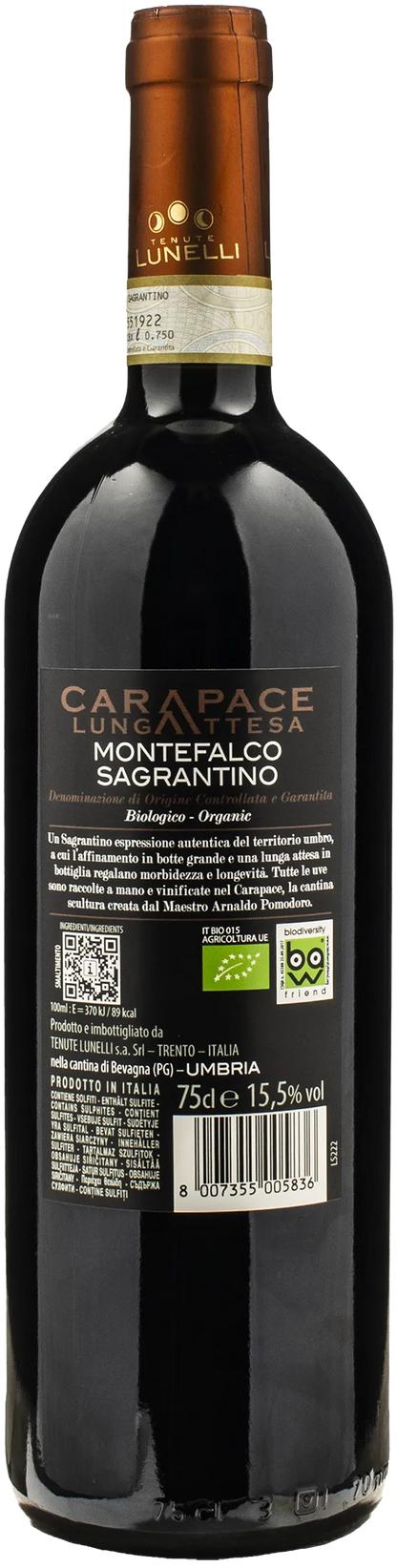 Tenute Lunelli Castelbuono Montefalco Sagrantino Carapace Lunga Attesa 2018