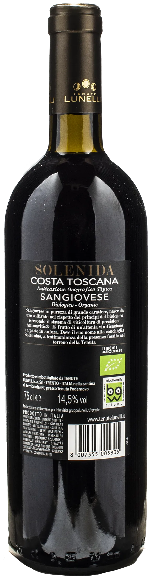 Tenute Lunelli Podernovo Costa Toscana Sangiovese Solenida 2018