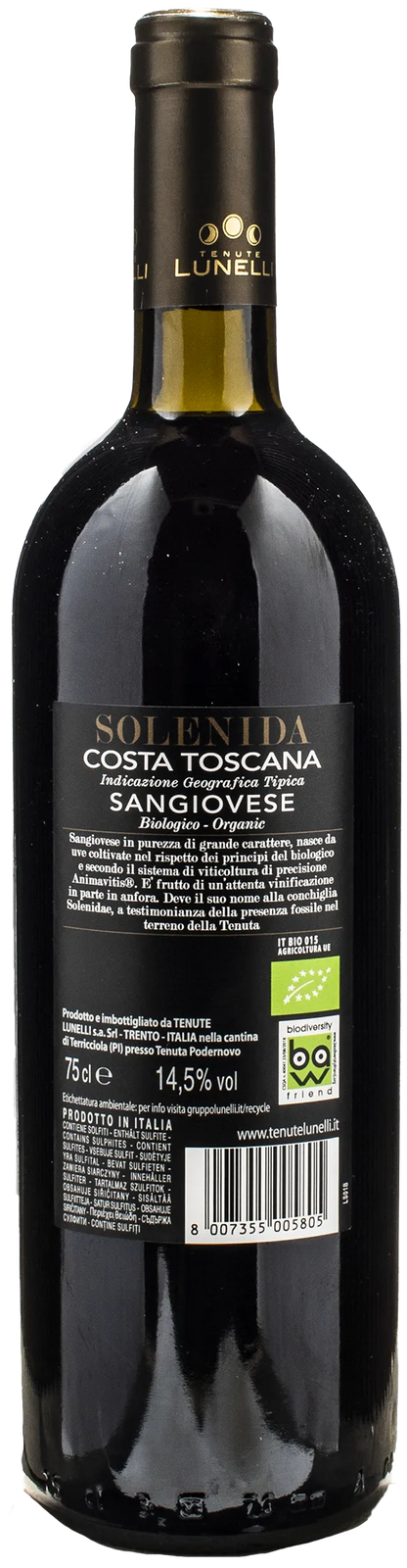 Tenute Lunelli Podernovo Costa Toscana Sangiovese Solenida 2018