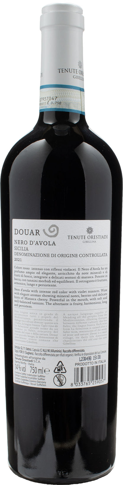 Tenute Orestiadi Gibellina Nero d'Avola Douar 2021