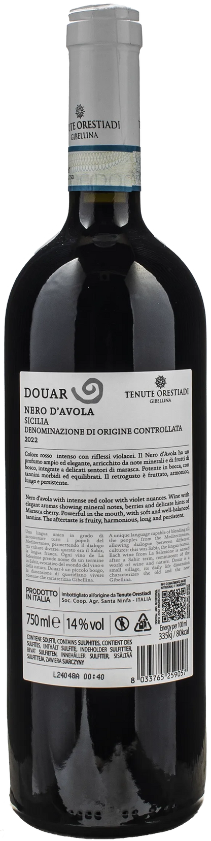 Tenute Orestiadi Gibellina Nero d'Avola Douar 2022