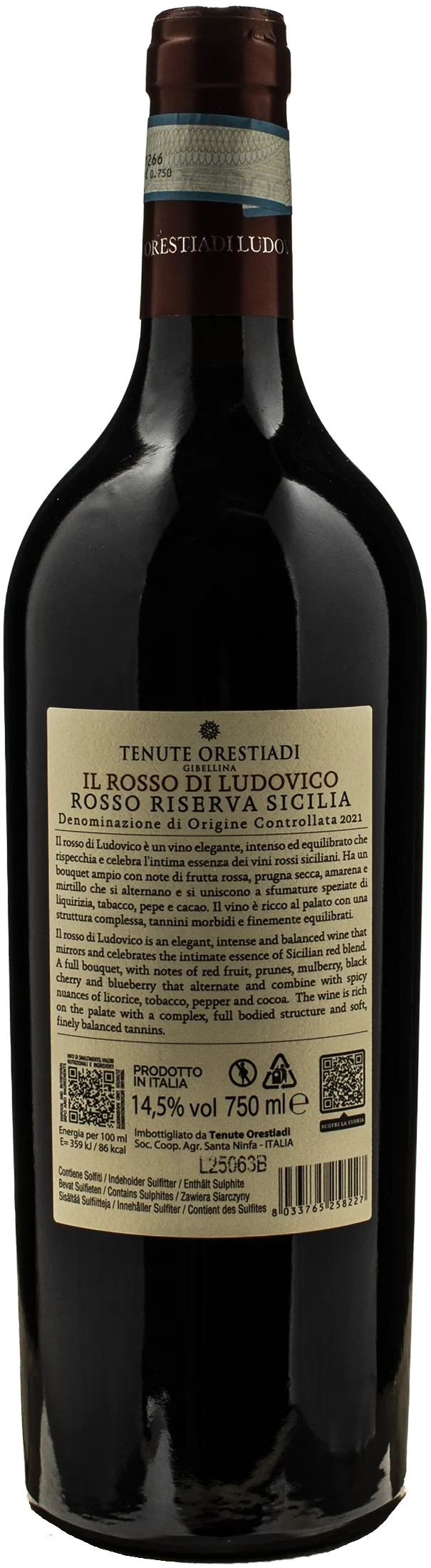 Tenute Orestiadi Il Rosso di Ludovico Riserva 2021