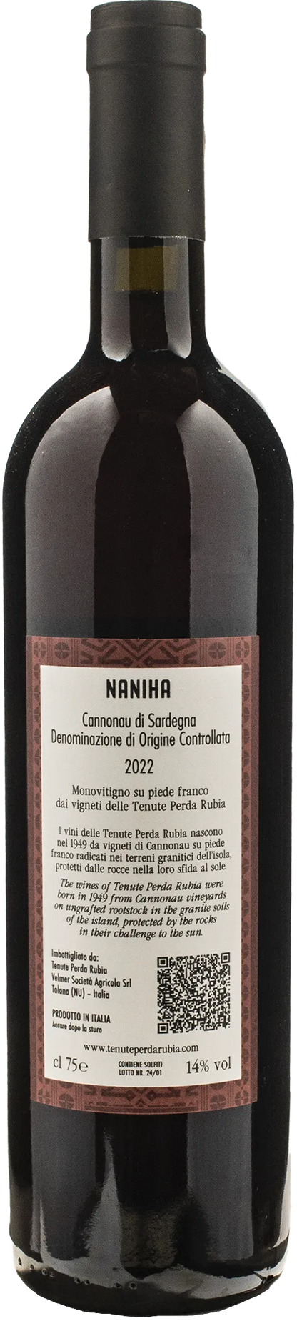 Tenute Perda Rubia Cannonau di Sardegna Naniha 2022