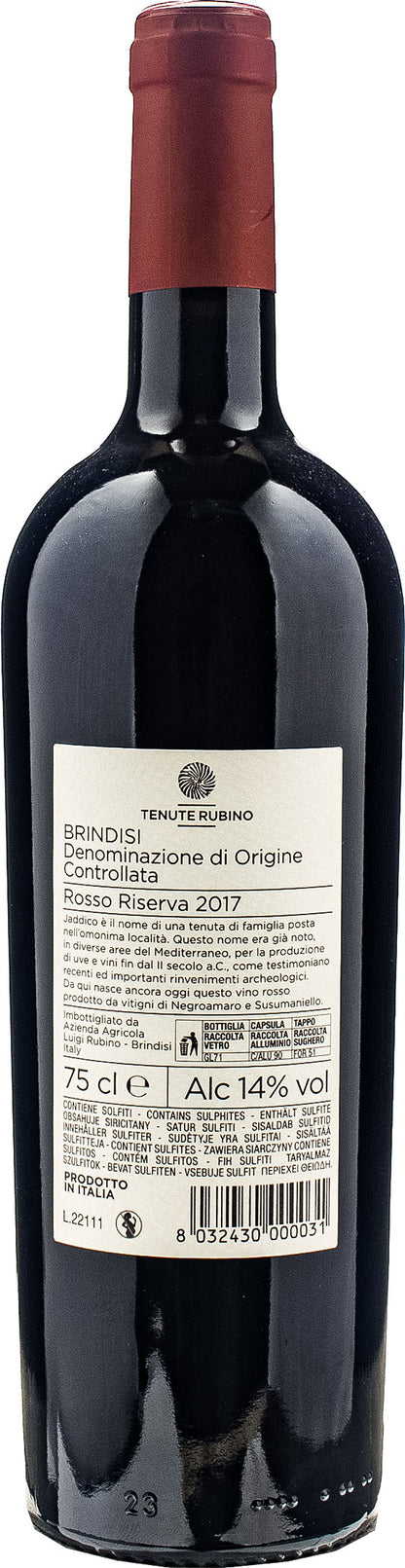 Tenute Rubino Jaddico Rosso Riserva 2017