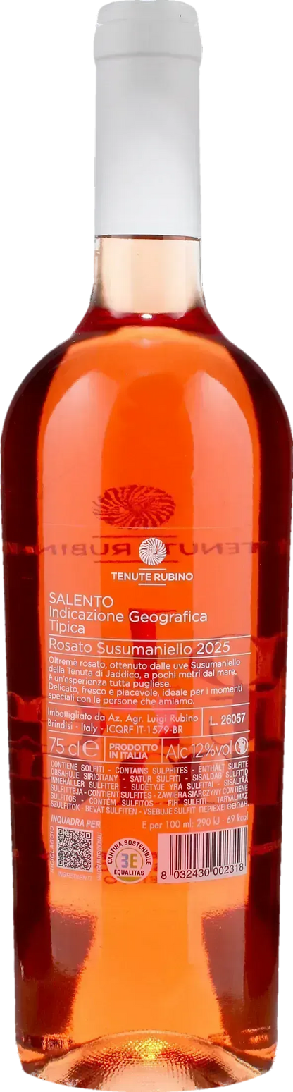 Tenute Rubino Oltreme Susumaniello Rosato 2025