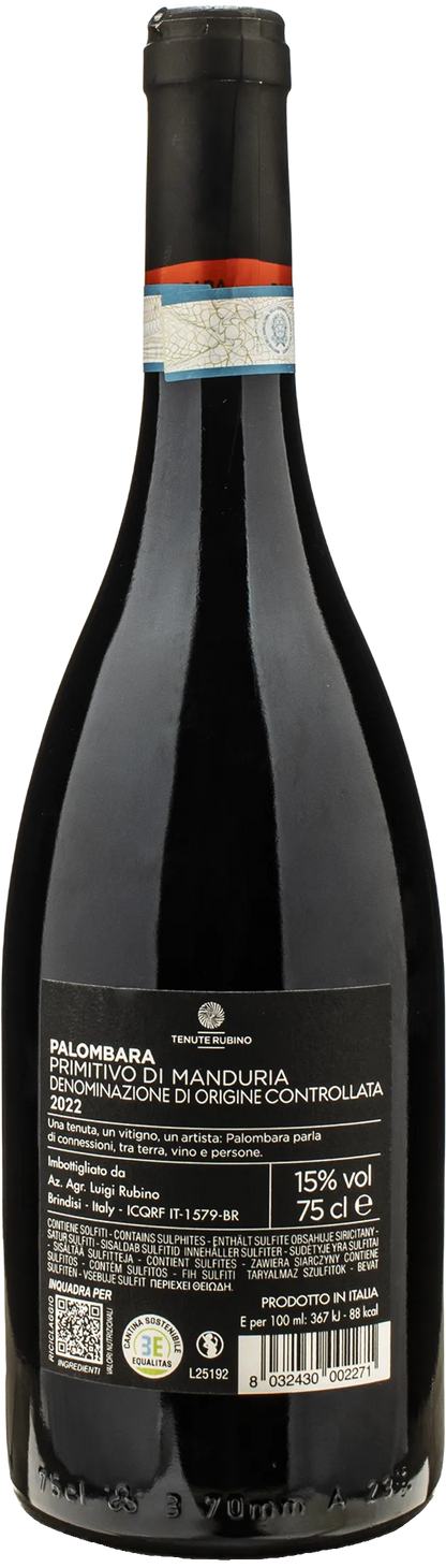 Tenute Rubino Primitivo di Manduria Palombara 2022