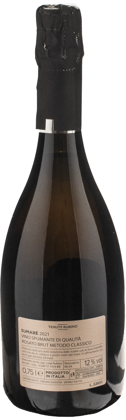Tenute Rubino Susumaniello Metodo Classico Sumarè Rosato Brut 2021