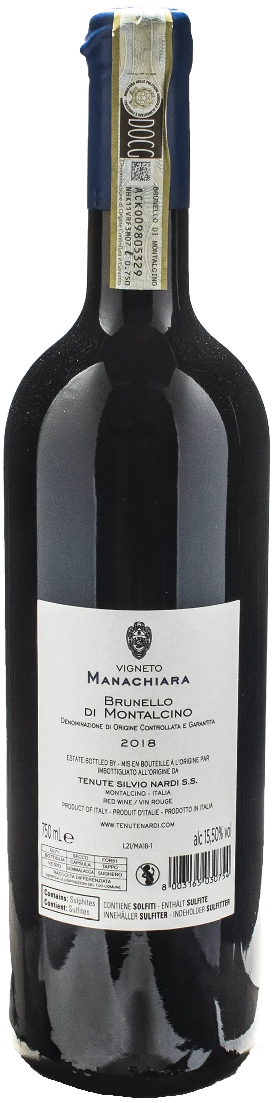 Tenute Silvio Nardi Brunello di Montalcino Manachiara 2018
