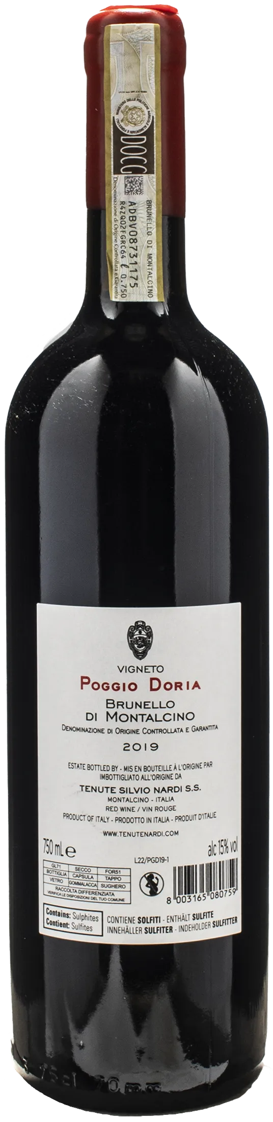 Tenute Silvio Nardi Brunello di Montalcino Poggio Doria 2019