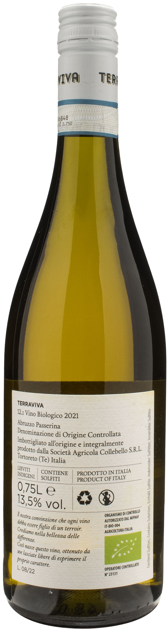 Terraviva Passerina Abruzzo 12.1.Bio 2021