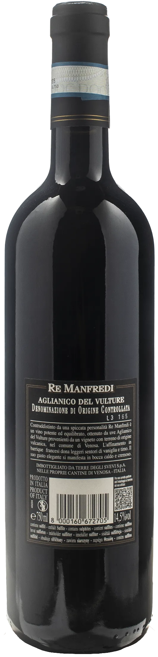 Terre degli Svevi Aglianico del Vulture Re Manfredi 2021