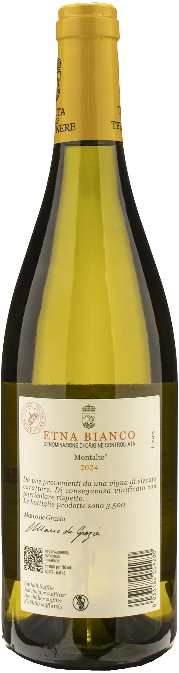 Terre Nere Etna Bianco Montalto Cuvee delle Vigne Niche 2024