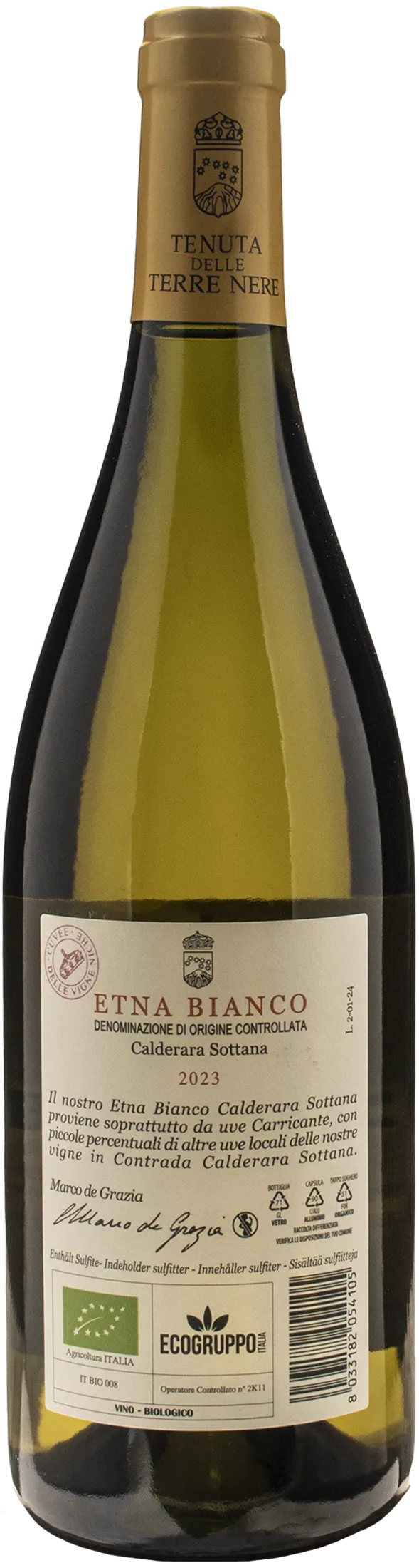Terre Nere Etna Bianco Cuvee delle Vigne Niche Calderara Sottana 2023