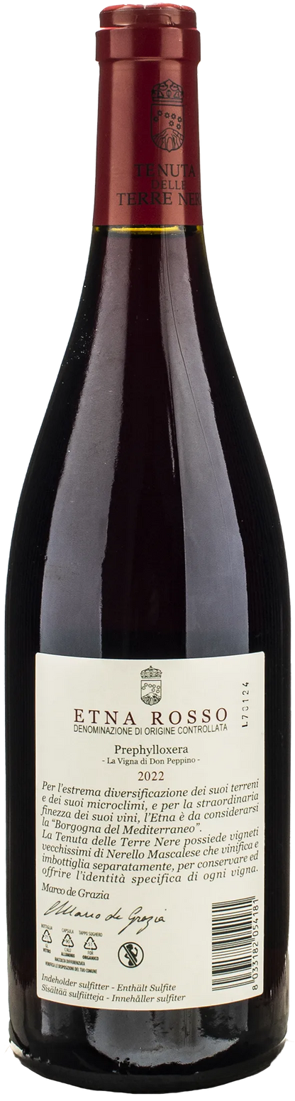 Terre Nere Etna Rosso Prephylloxera La Vigna di Don Peppino Calderara Sottana 2022