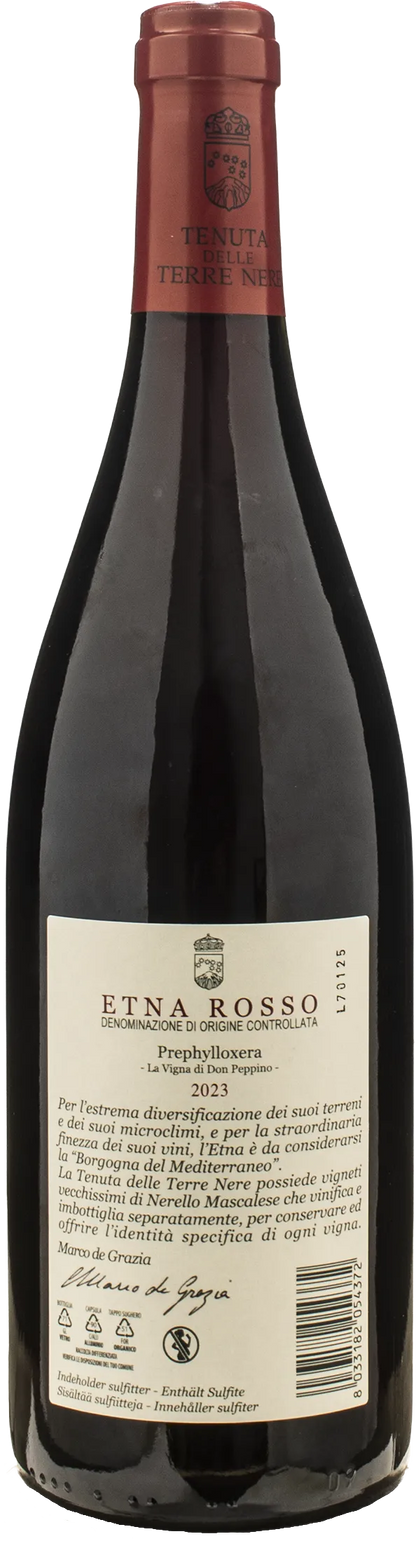 Terre Nere Etna Rosso Prephylloxera La Vigna di Don Peppino Calderara Sottana 2023