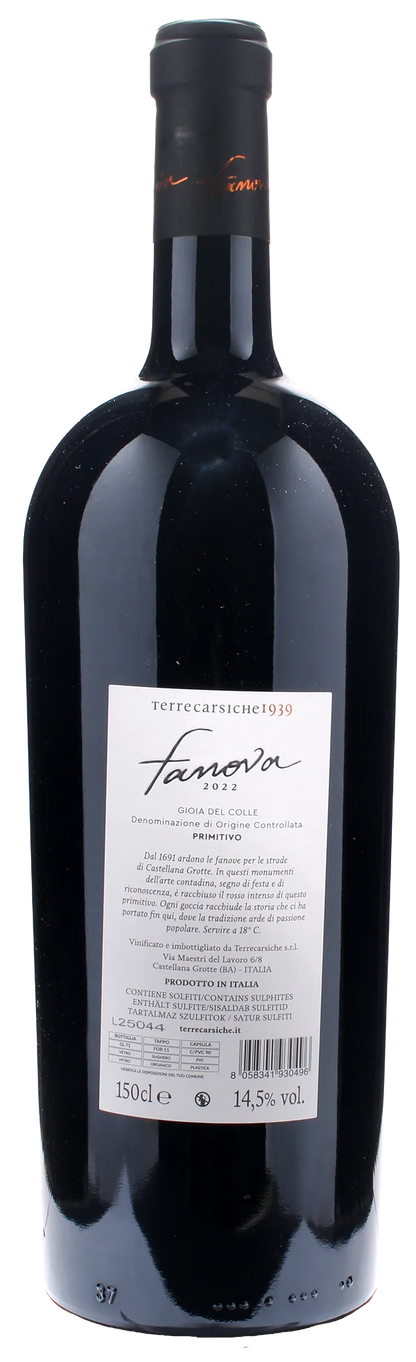 Terrecarsiche1939 Primitivo Gioia del Colle Fanova Magnum 2022