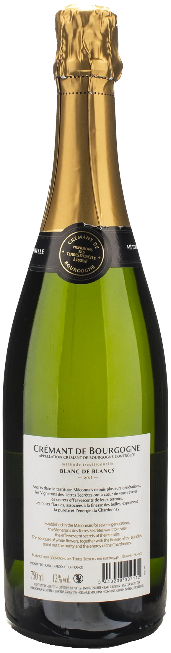 Terres Secretes Cremant de Bourgogne Blanc de Blancs Brut