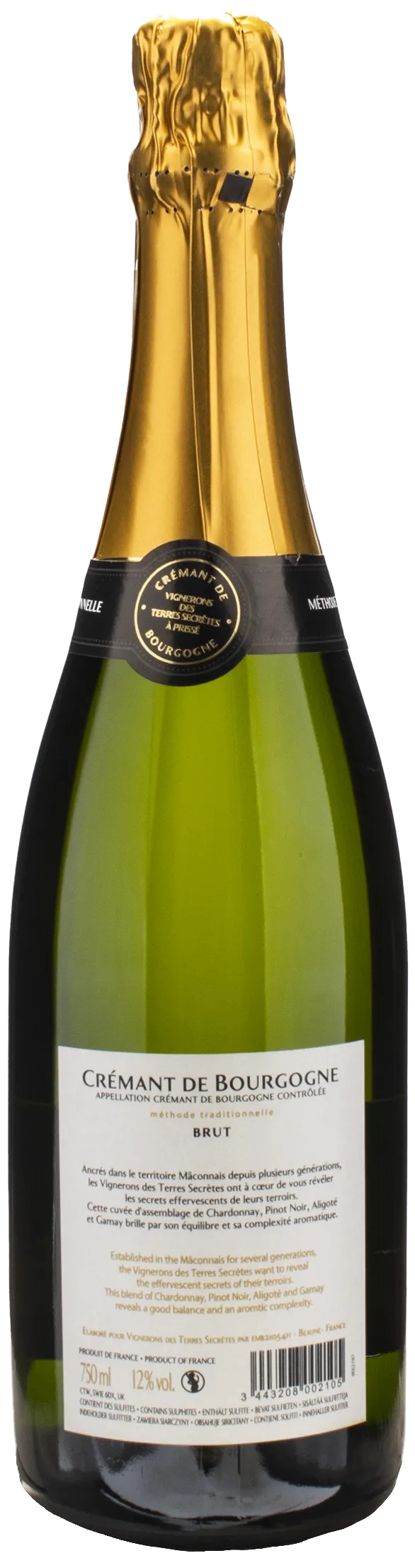 Terres Secretes Cremant de Bourgogne Mèthode Traditionnelle Brut