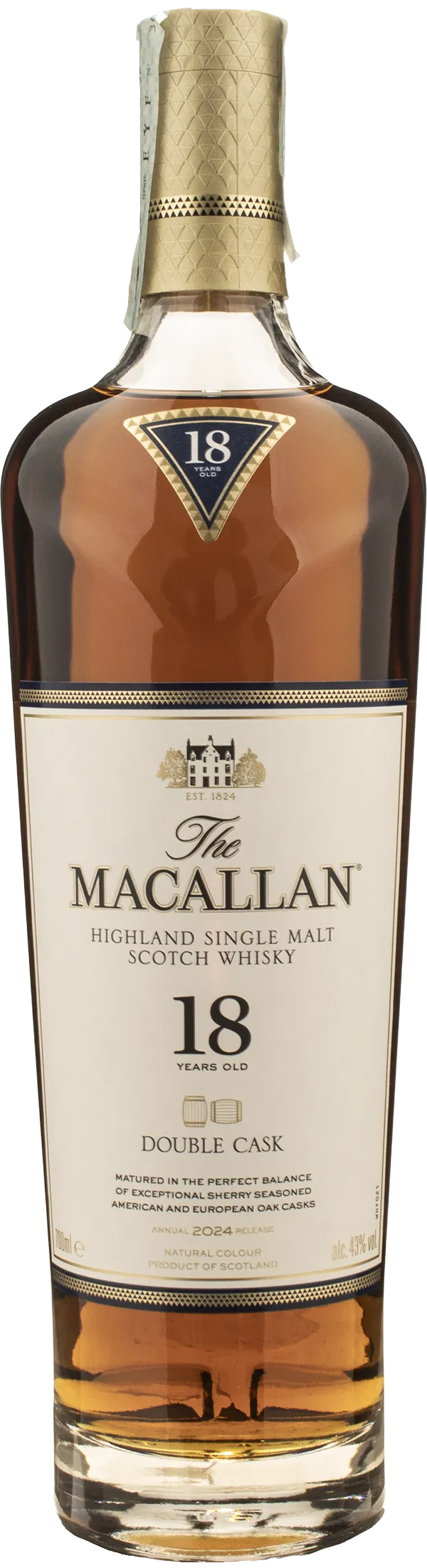 The Macallan Highland Single Malt Scotch Whisky 18 Y.O. Double Cask 0.7L