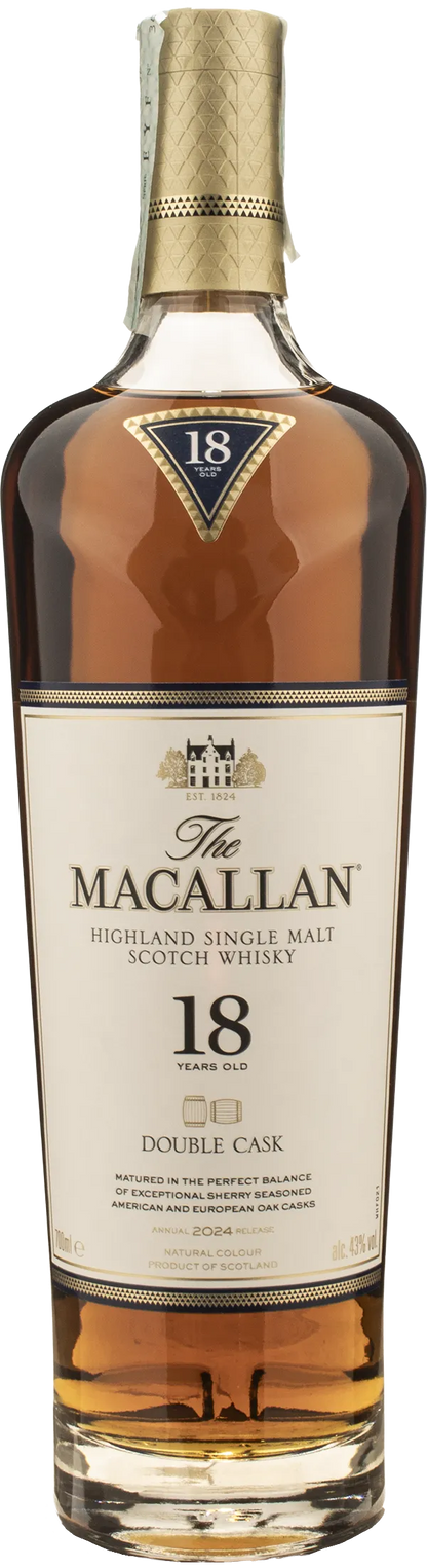 The Macallan Highland Single Malt Scotch Whisky 18 Y.O. Double Cask 0.7L