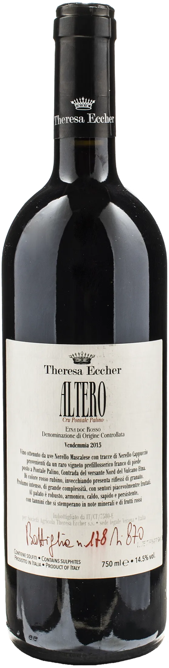 Theresa Eccher Etna Rosso Altero Cru Pontale Palino 2015