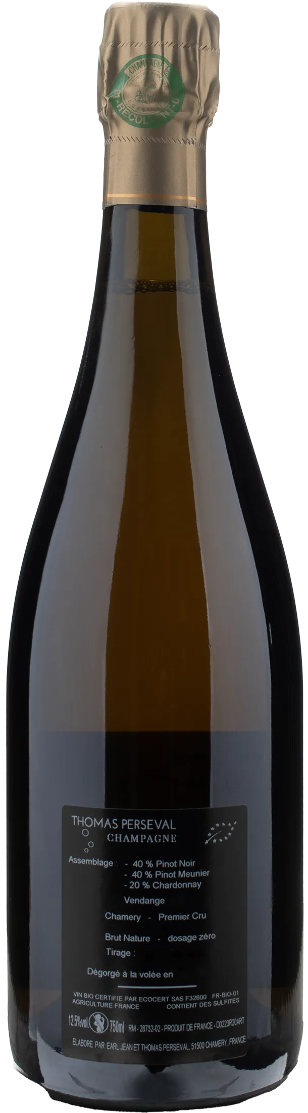 Thomas Perseval Champagne 1er Cru Brut Nature L’art Terre 2020