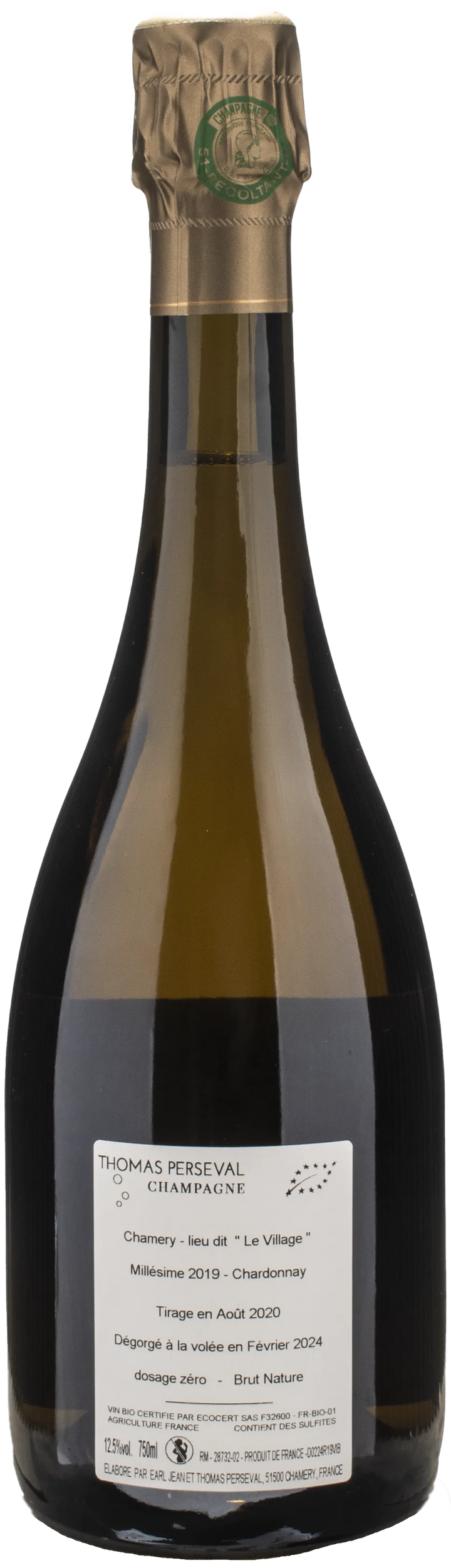 Thomas Perseval Champagne Le Village Chardonnay Brut Nature 2019