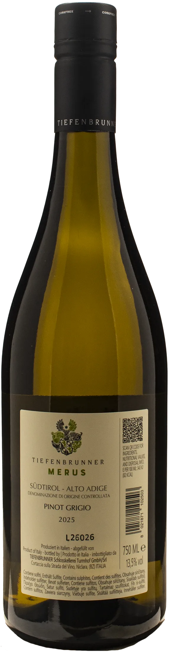 Tiefenbrunner Merus Pinot Grigio 2025