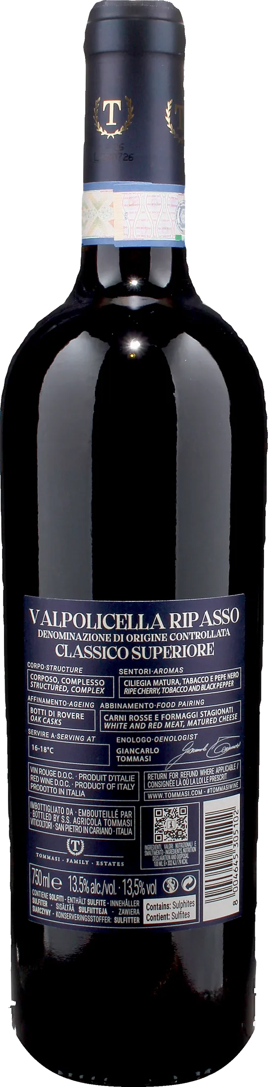 Tommasi Valpolicella Ripasso Classico Superiore 2023