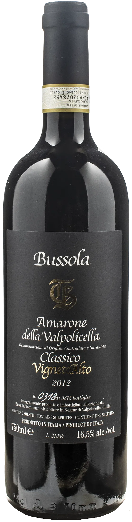 Tommaso Bussola Amarone della Valpolicella Classico Vigneto Alto TB 2012