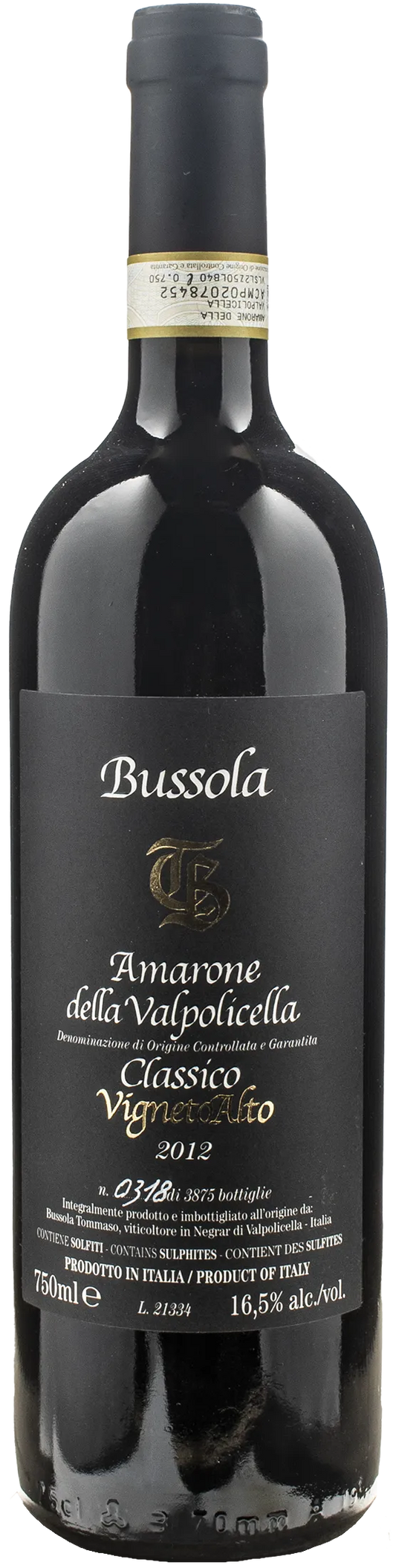 Tommaso Bussola Amarone della Valpolicella Classico Vigneto Alto TB 2012
