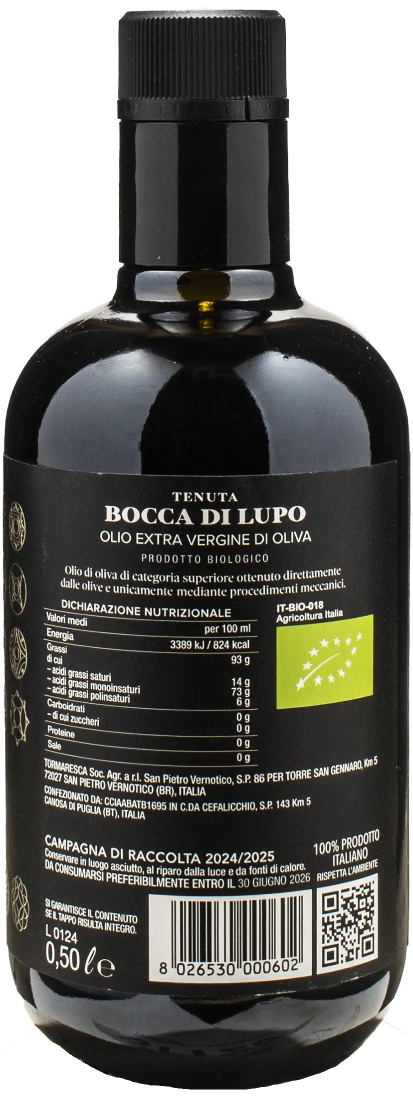 Tormaresca Bocca di Lupo Olio Extra Vergine di Oliva 0.5L 2024
