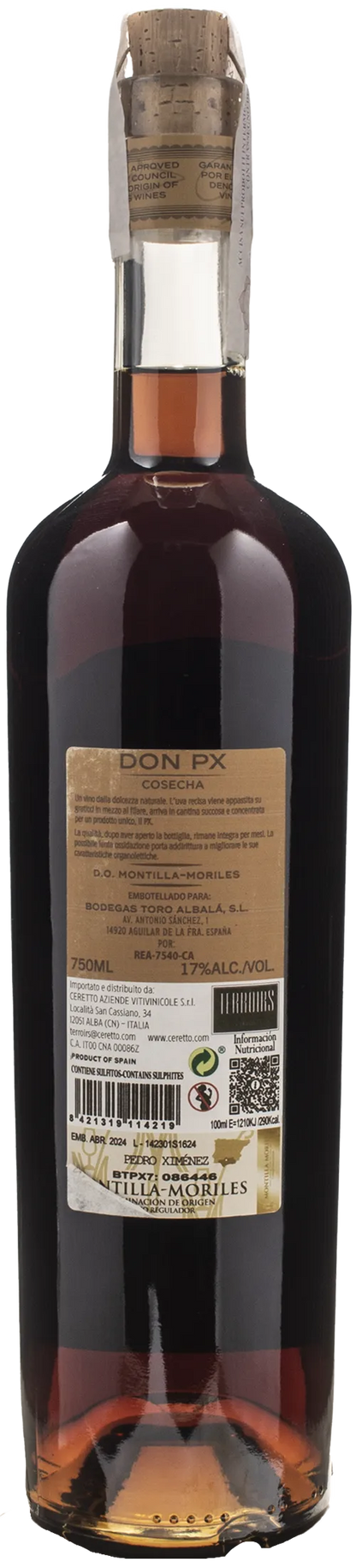 Toro Albala Montilla Moriles Don PX Cosecha 2021