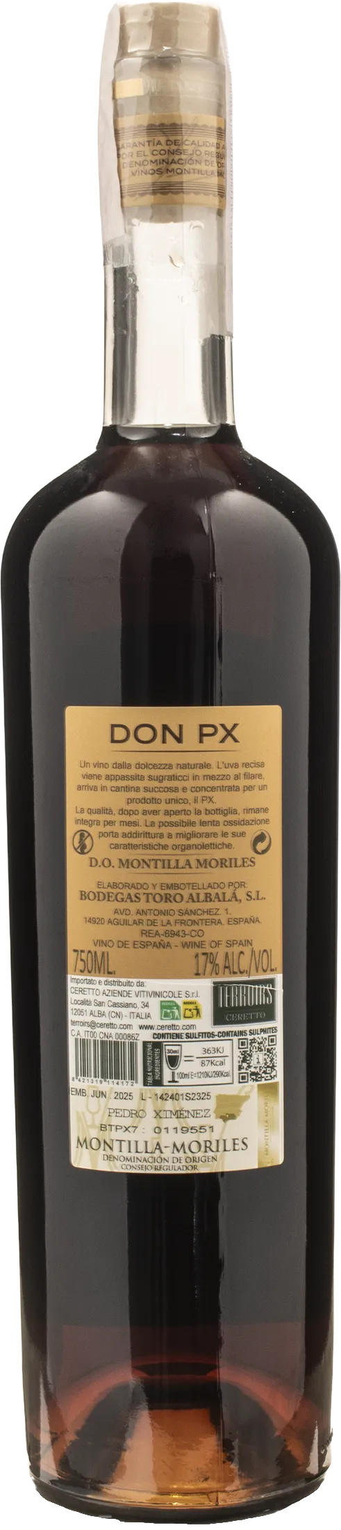 Toro Albala Montilla Moriles Don PX Cosecha 2023