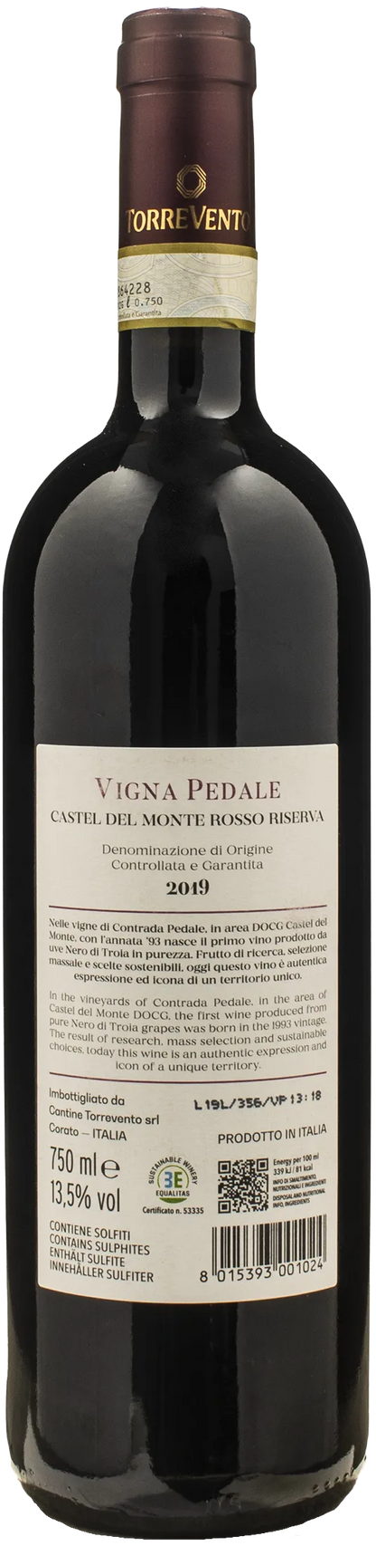 Torrevento Castel del Monte Vigna Pedale Rosso Riserva 2019