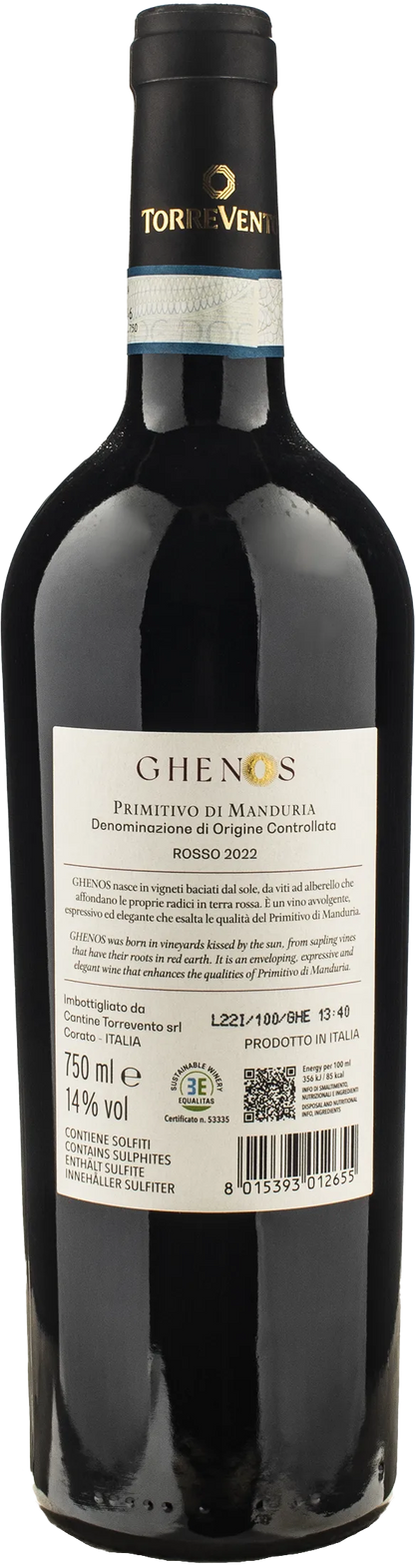Torrevento Primitivo di Manduria Ghenos Rosso 2022