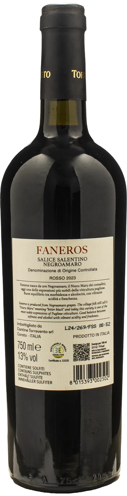Torrevento Salice Salentino Negroamaro Faneros 2023