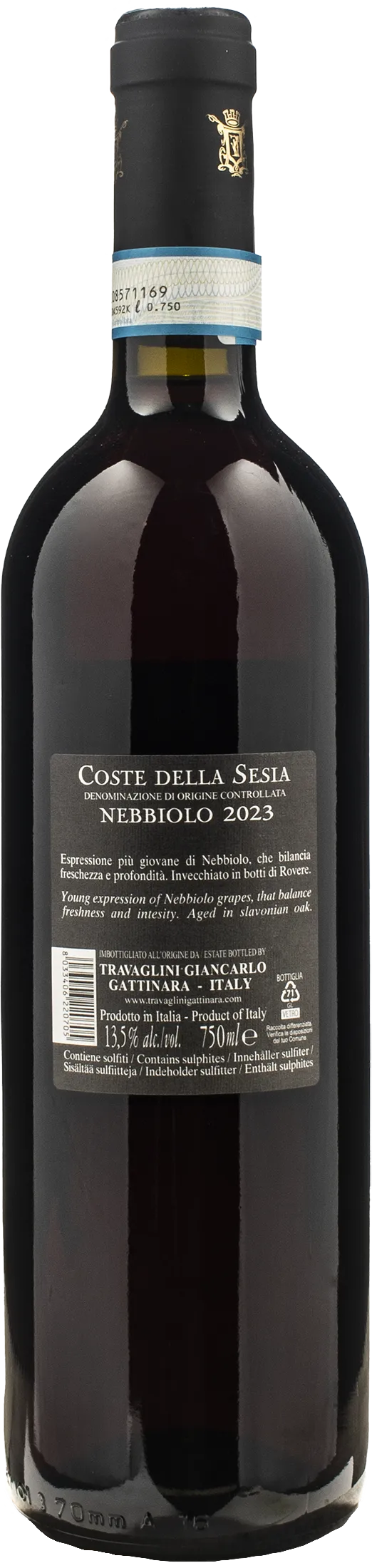 Travaglini Coste della Sesia Nebbiolo 2023