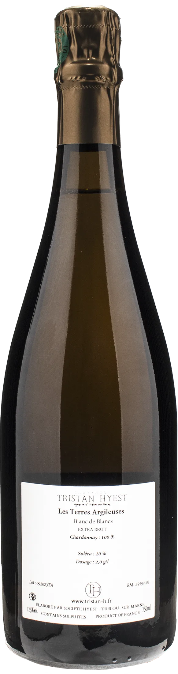 Tristan Hyest Champagne Blanc de Blancs Les Terres Argileuses Extra Brut