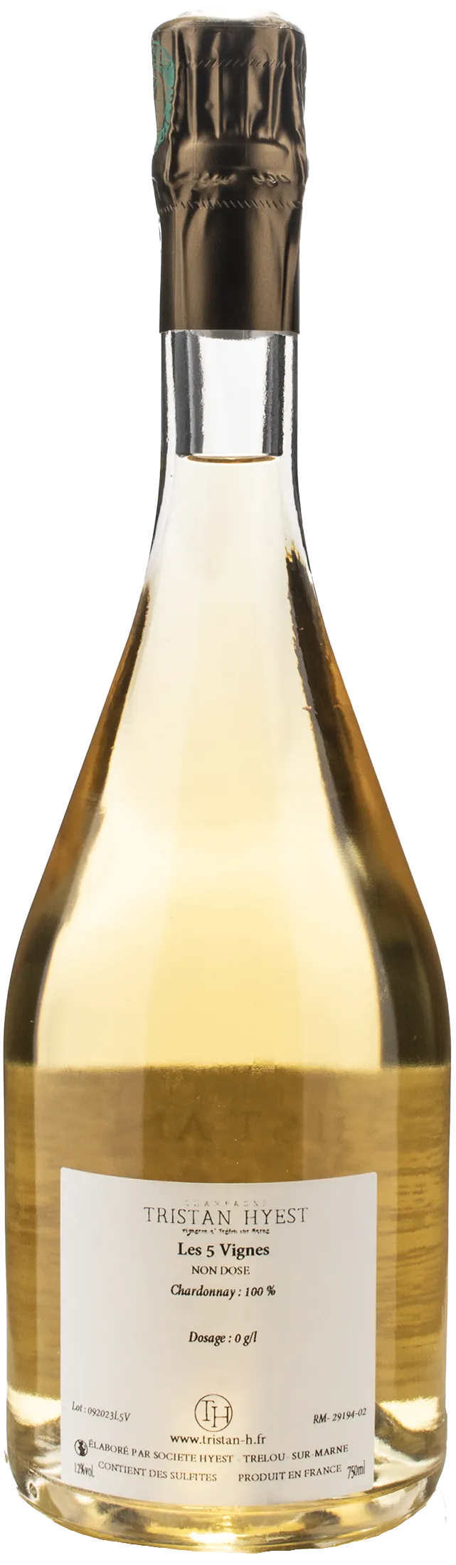 Tristan Hyest Champagne Les 5 Vignes Blanc de Blancs Nature Millesime 2013