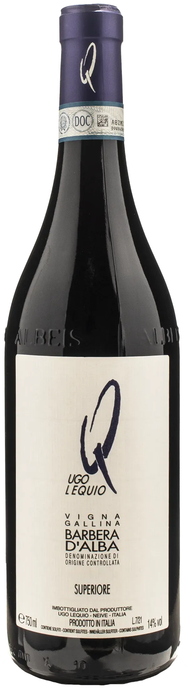 Ugo Lequio Barbera d'Alba Superiore Vigna Gallina 2019