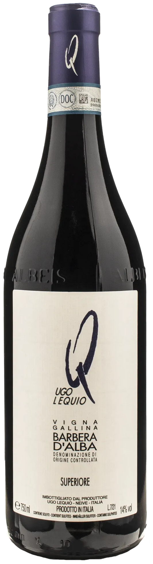 Ugo Lequio Barbera d'Alba Superiore Vigna Gallina 2019