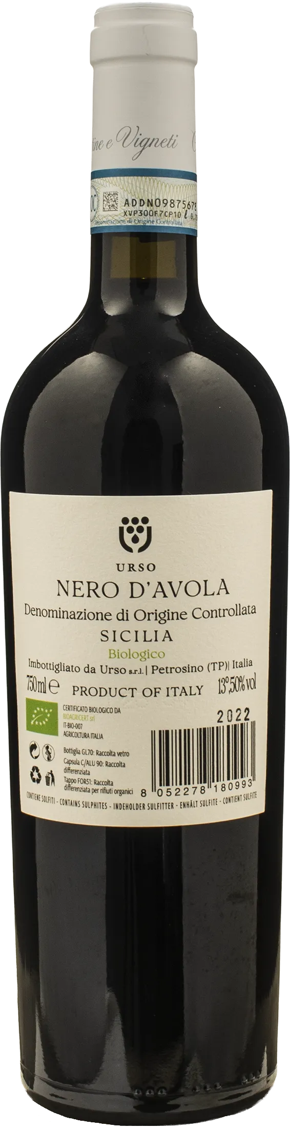 Urso Sicilia Nero d'Avola 2022